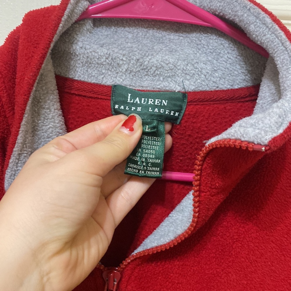 Vintage Ralph lauren quarter zip sweatshirt size large - Picture 2 of 4